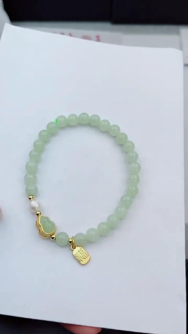 未镶嵌手串和田玉岚钻微色差T葫芦