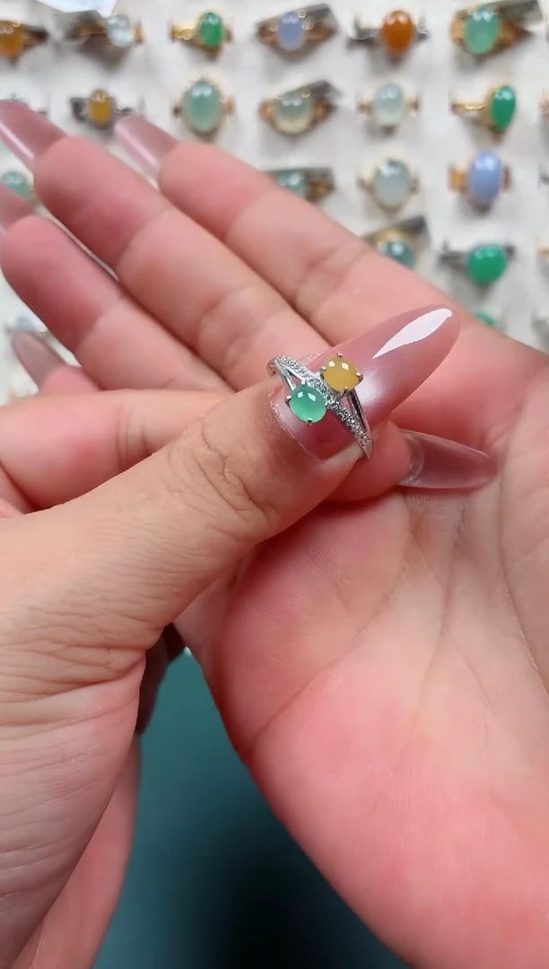 吊坠(不含链)银S925镶嵌翡翠.