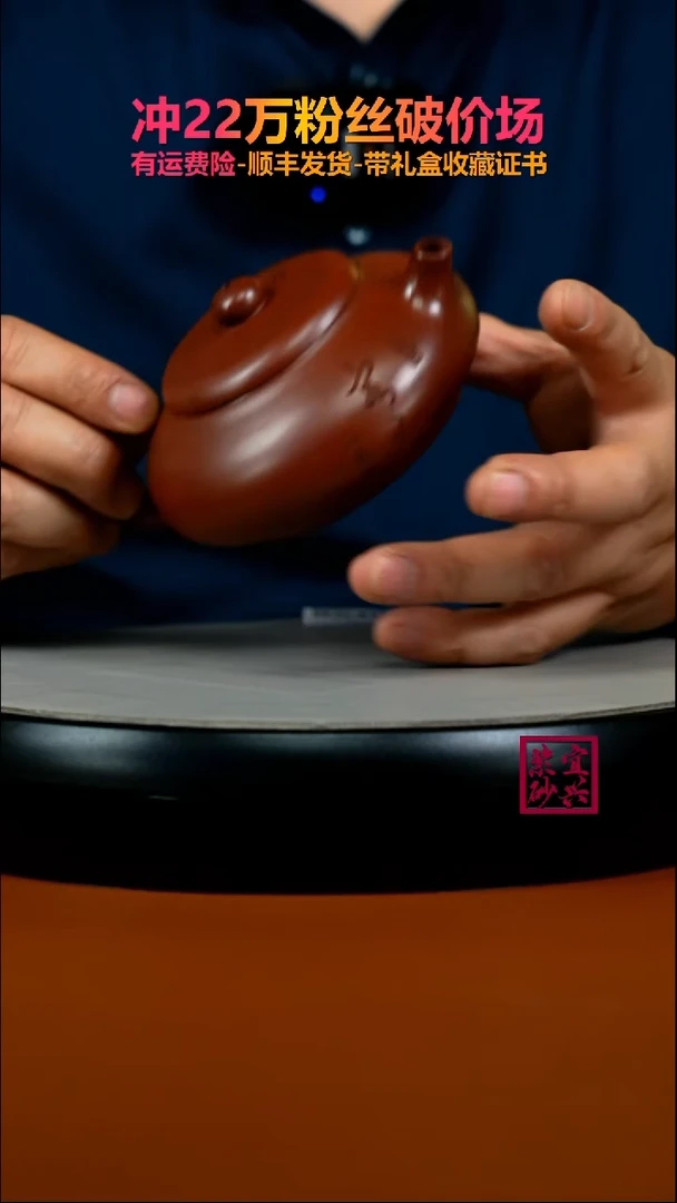 茶壶紫砂陈景明红皮龙容玉260CC