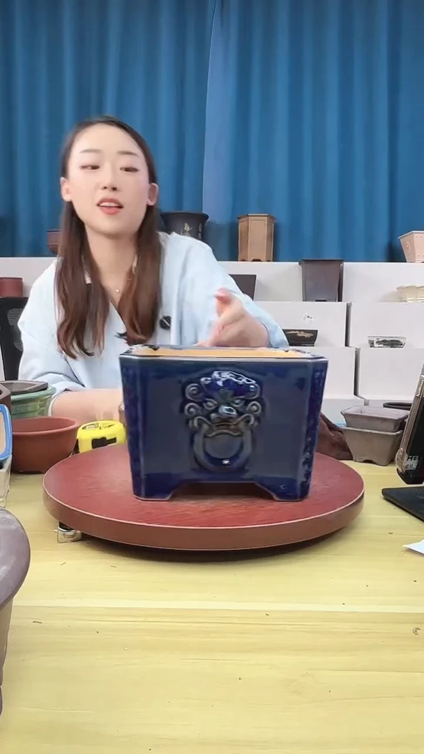 紫砂花盆花盆浅草紫砂花盆
