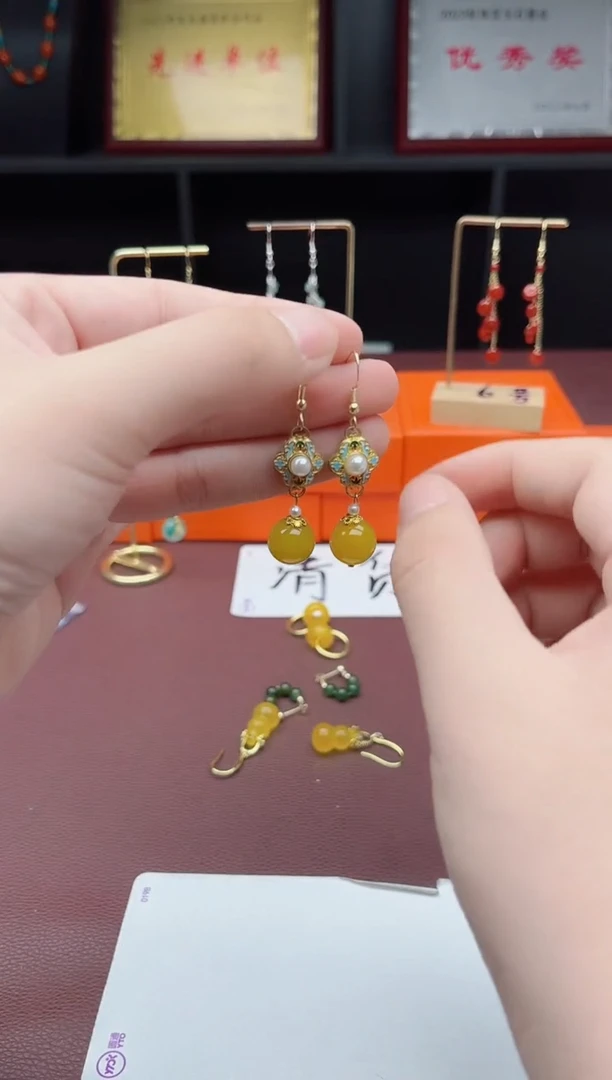 未镶嵌耳饰玛瑙/玉髓330