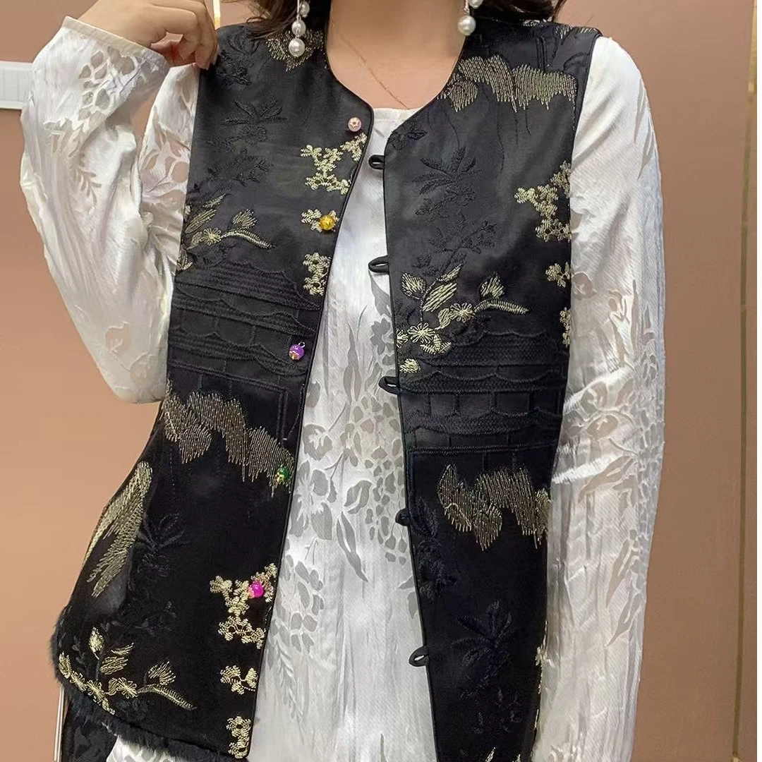 J9939-新款时尚 气质百搭 国风两面穿马夹