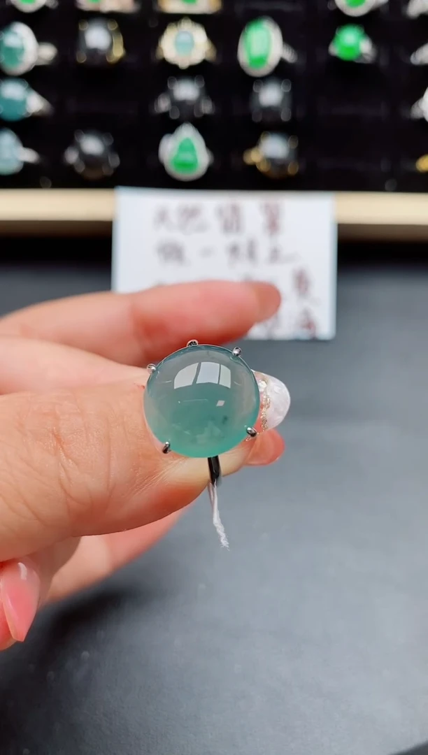 【闪购商品】翡翠戒指银S925镶嵌50800
