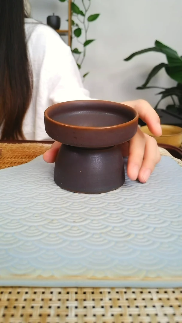 精品高端 全陶茶漏 孤品一套 棕色