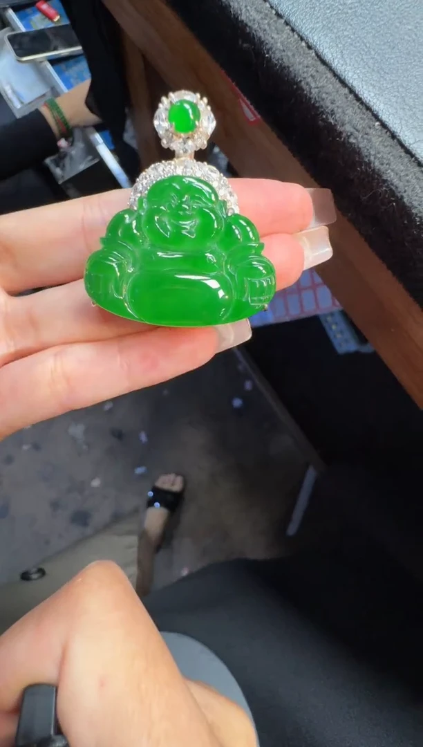 未镶嵌定制翡翠翡翠A货有轻微色差属于正常现象，佛公多样性发货1