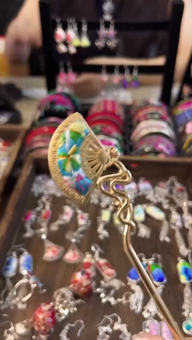 织绣艺枝独绣老绣饰品338