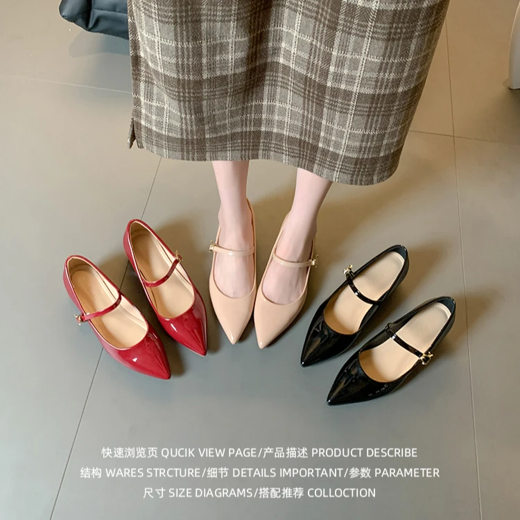 内增高气质时尚真皮单鞋女百搭尖头浅口单鞋蝴蝶结高跟鞋