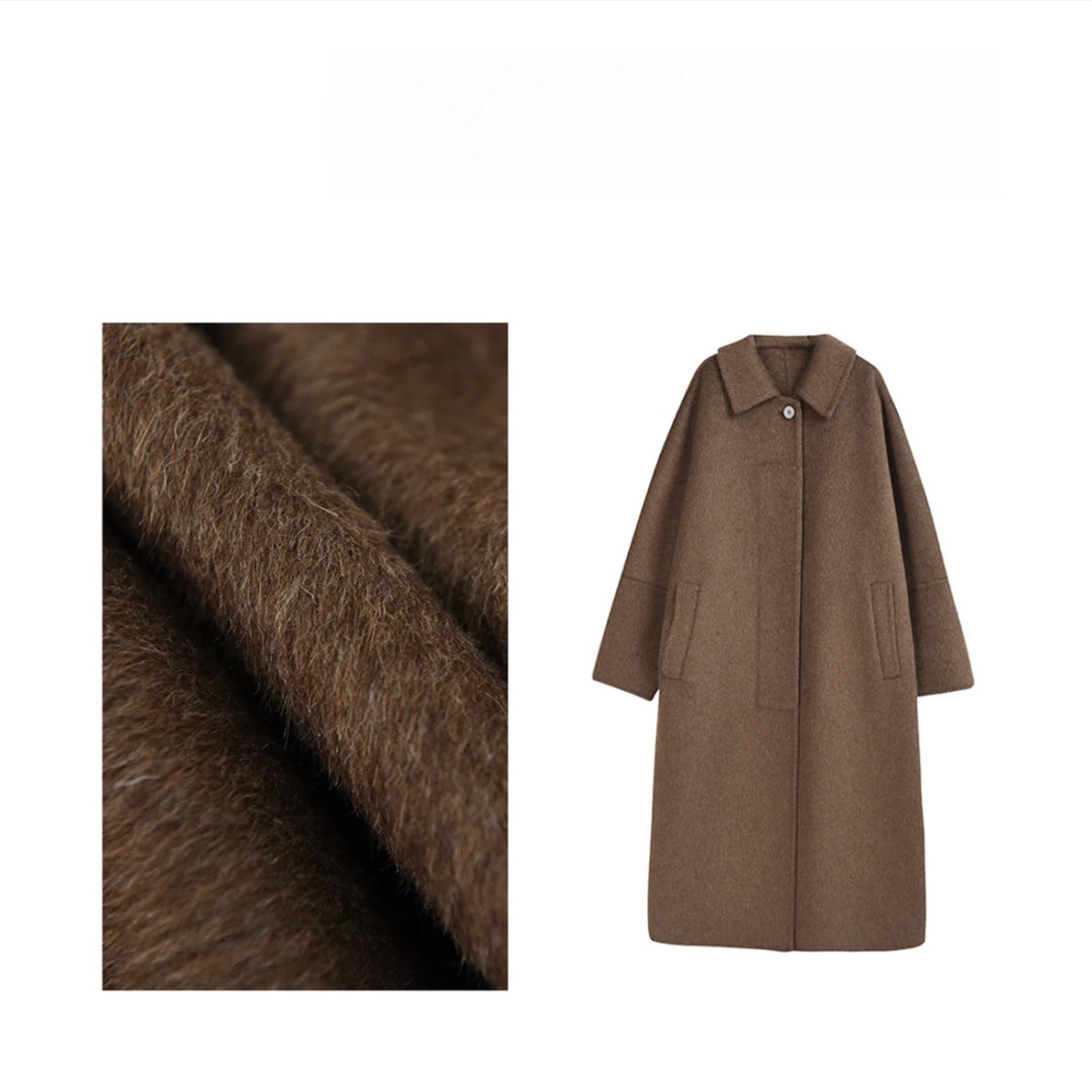 【Hedya】CEID秋冬新款气质百搭秋冬宽松双面呢羊驼毛大衣