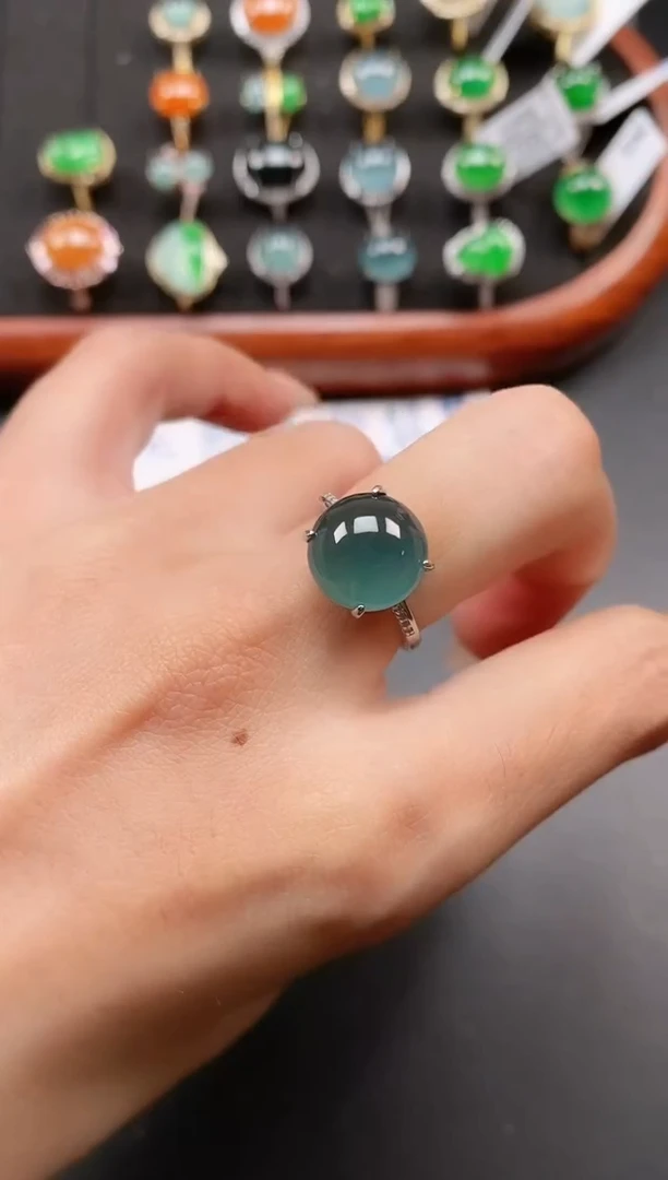 银S925镶嵌戒指翡翠1111