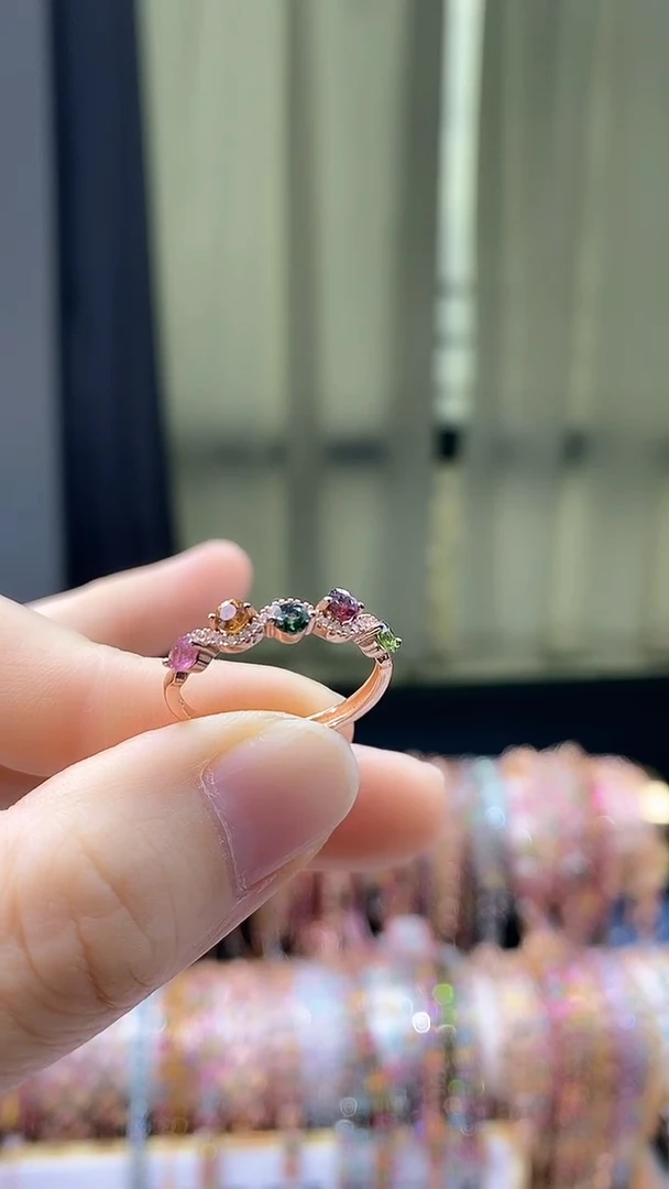【闪购商品】碧玺戒指银S925镶嵌8888888888