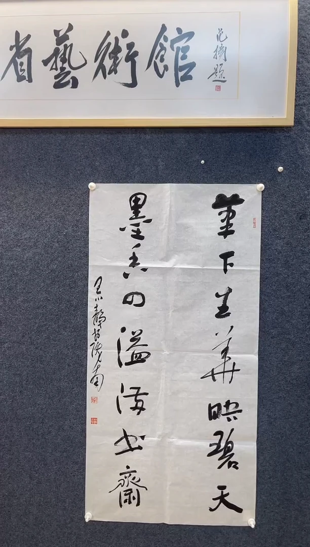 书法6043王小J笔下墨香四尺对开对联