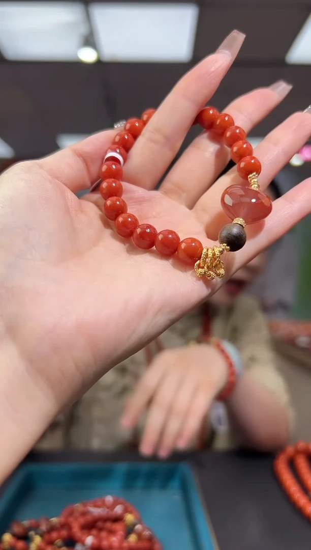 未镶嵌珠串南红玛瑙9.28-8mm（多样式发其一)96525090399