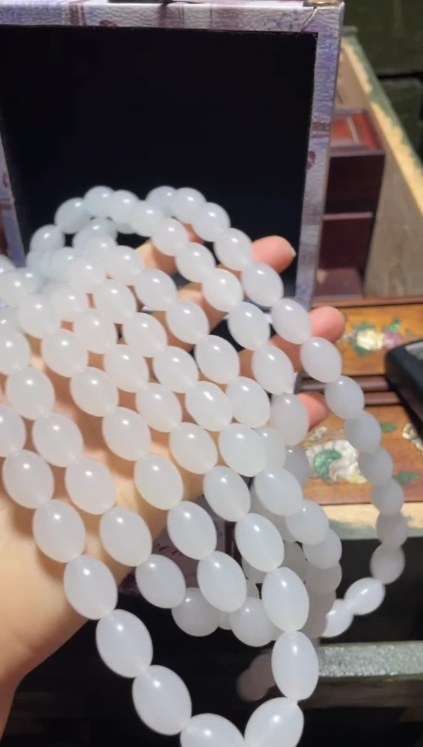 【闪购商品】大白米粒珠项链1条