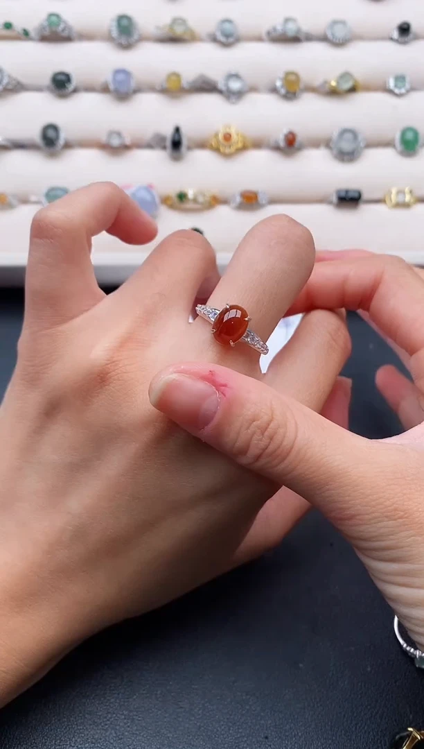 银S925镶嵌戒指翡翠111111111+1