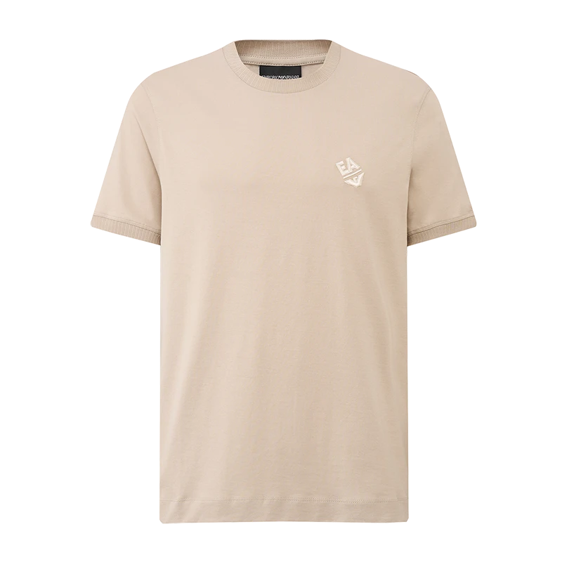 Emporio Armani/安普里奥·阿玛尼男士时尚刺绣logo圆领短袖流光风