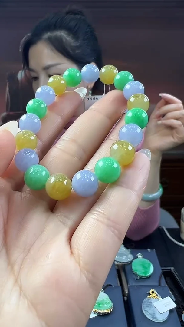 未镶嵌挂件翡翠多宝手串