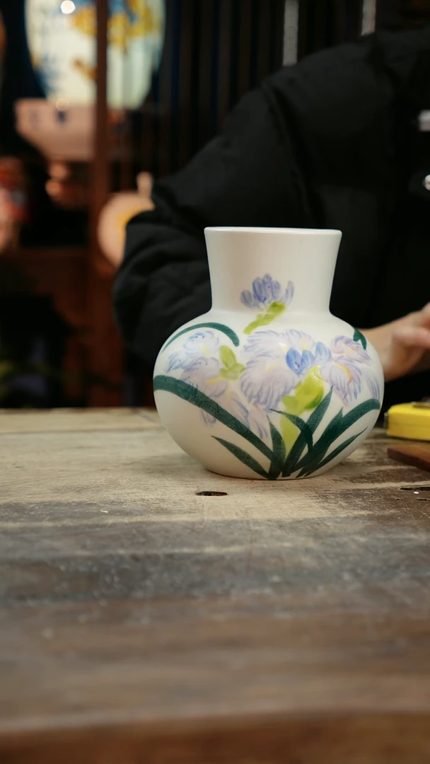 【闪购商品】瓷片景德镇纯手工釉下彩精品花瓶