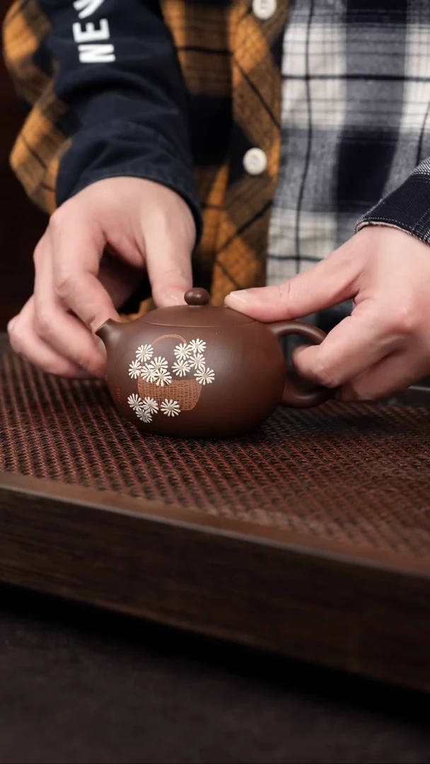 【闪购商品】紫砂茶壶底槽清花篮西施