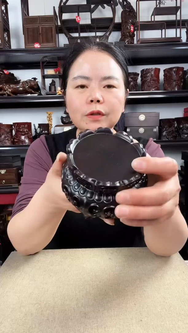 木新莲底座老李红木工艺品