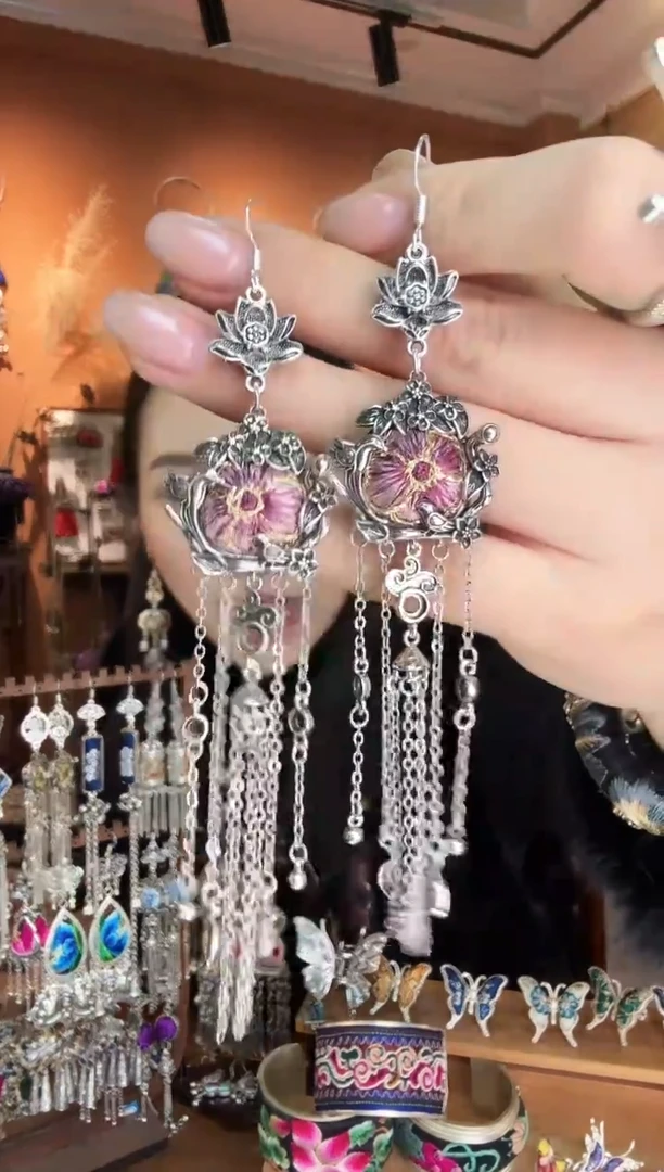 刺绣纯手工民族风耳环