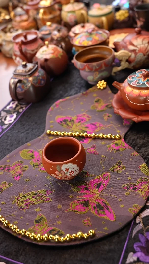 茶壶紫砂蝶恋花小杯