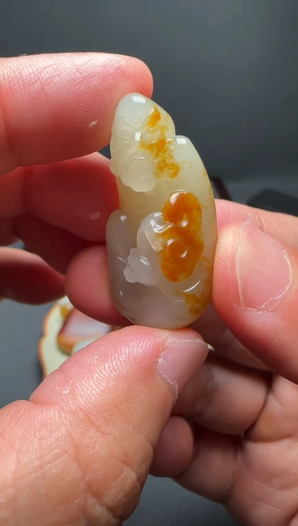 和田玉未镶嵌吊坠(不含链)新品特惠  红皮独籽罗汉