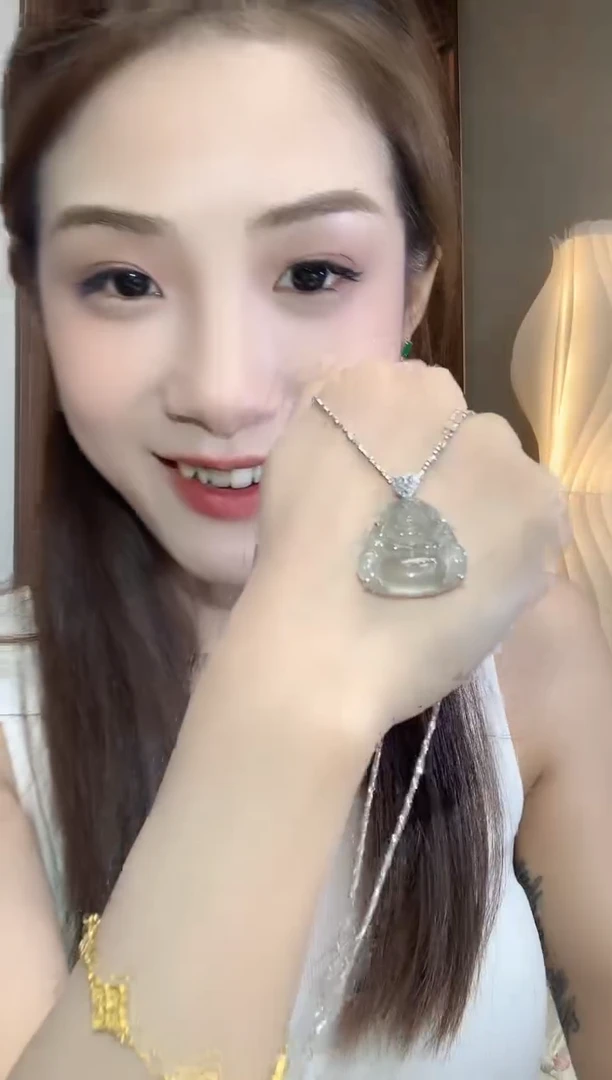 翡翠18K金镶嵌吊坠(不含链)C9翡翠