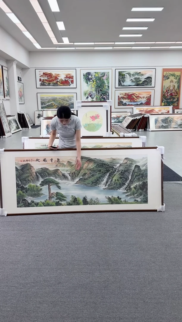 国画手绘 聚宝福地 219*88