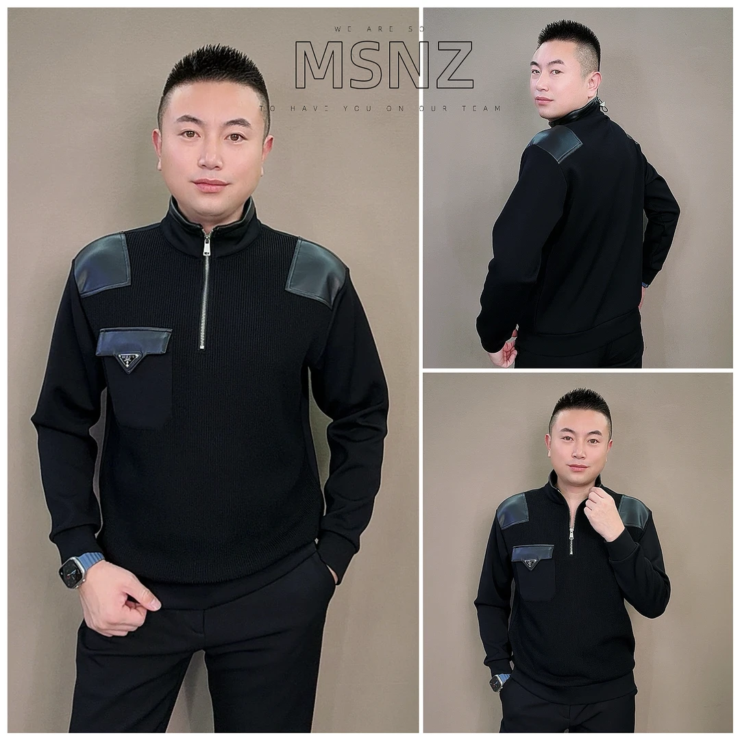 【8075】秋冬新品男士高端轻奢卫衣限量版舒适柔软百搭高级时尚