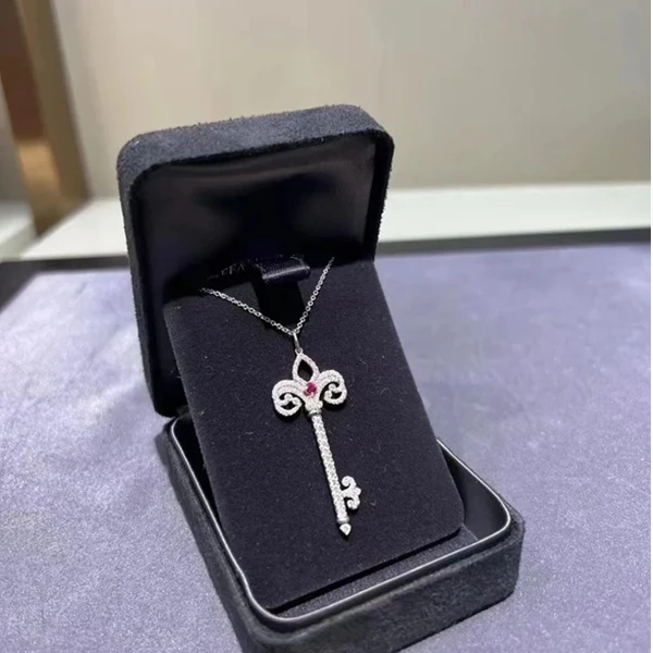 99新 Tiffany & Co./蒂芙尼 珊珊专场 新款权杖红宝石 鸢尾花项链