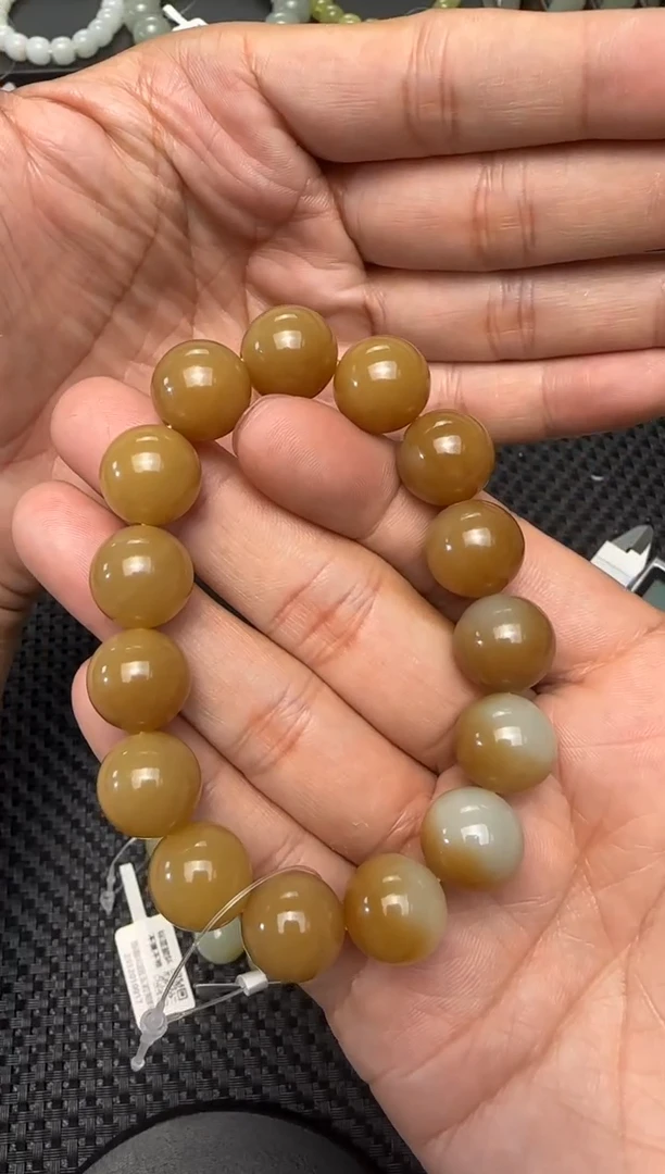 未镶嵌手串和田玉若羌糖手串卡14