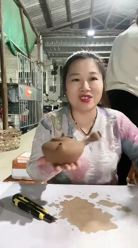 陶瑕疵手把小跳跳壶