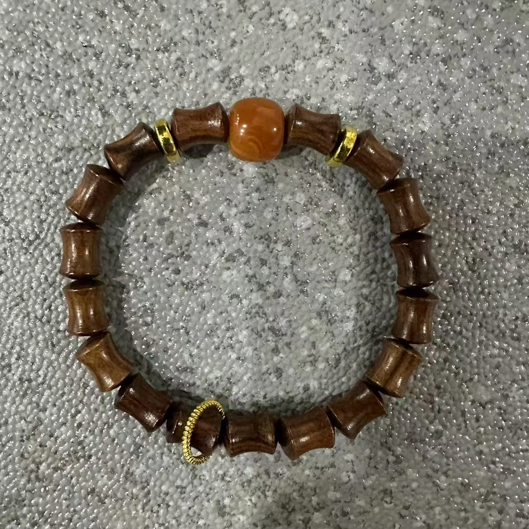 H103 花梨木0.7cm竹节单圈手串