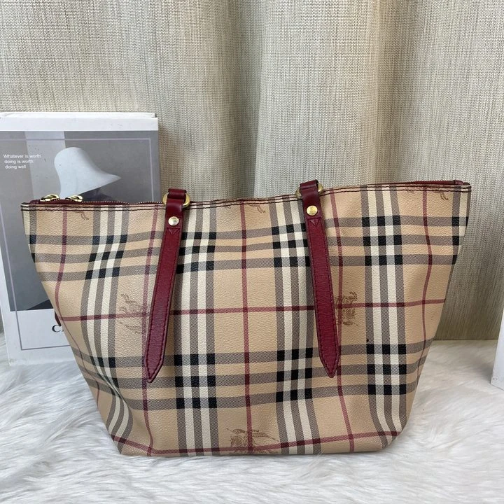 95新 BURBERRY/博柏利 格纹托特包/FYEE04704009/4009