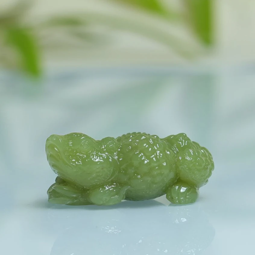 【豫人豫品】天然和田玉吊坠黄金蟾L10
