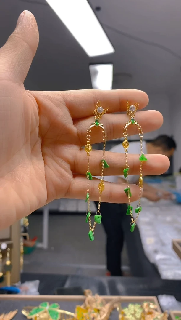 【闪购商品】翡翠耳饰合金0282翡翠耳钉