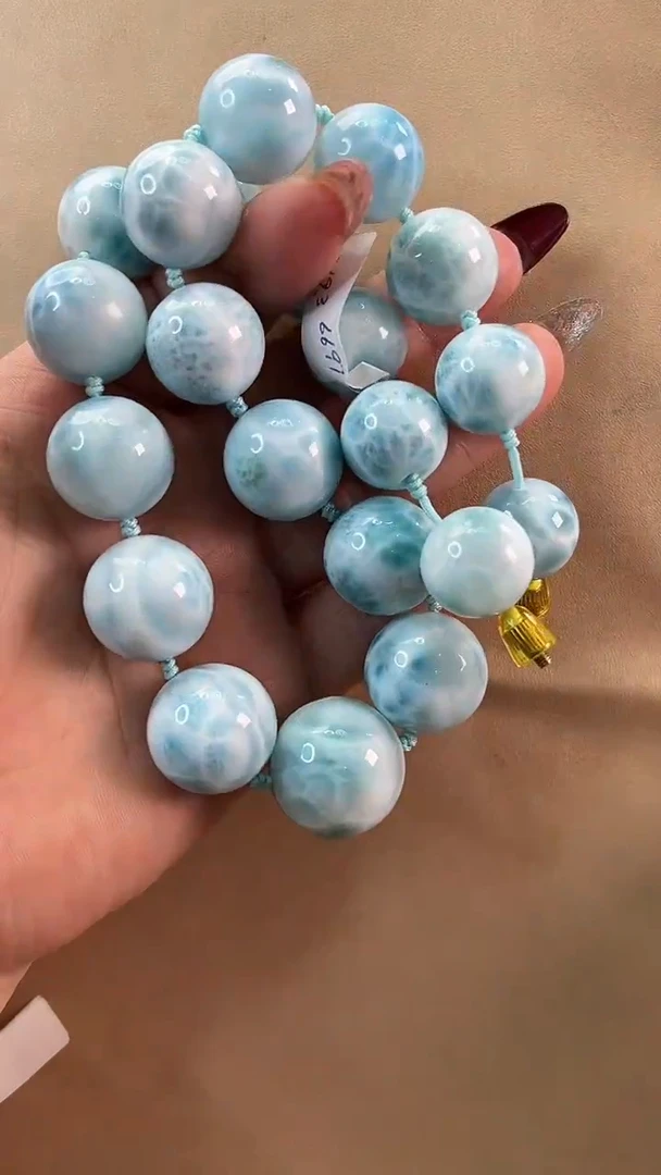 【闪购商品】针钠钙石（海纹石）颈饰未镶嵌项链