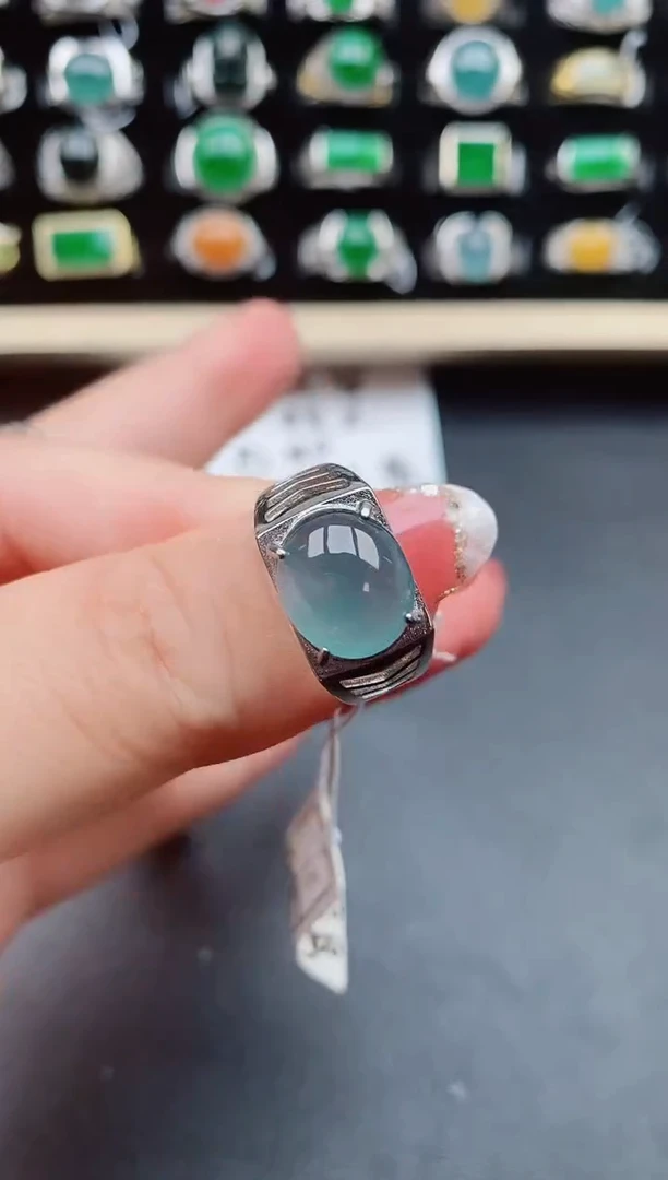 【闪购商品】翡翠戒指银S925镶嵌12121
