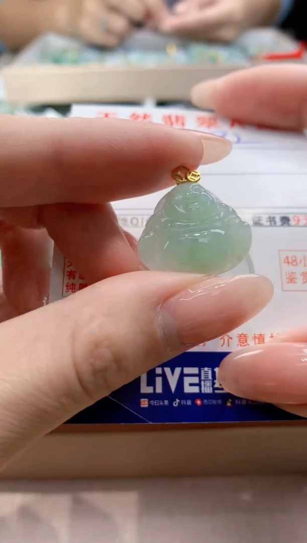 颈饰未镶嵌翡翠天然翡翠挂件