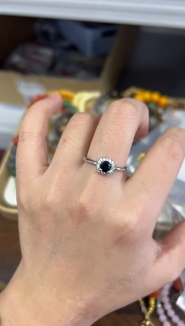 未镶嵌戒指托帕石蓝托帕石蛋面镶嵌款戒指[76]