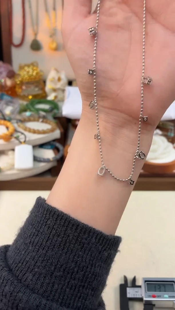 银S925镶嵌颈饰海蓝宝石@@B910L012796