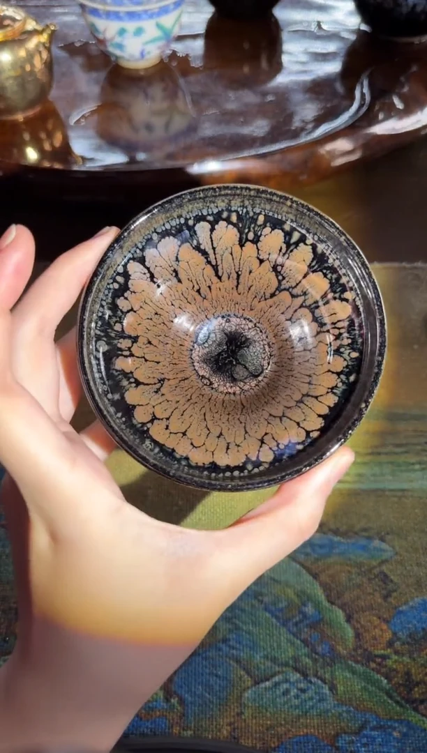 茶盏水墨牡丹阙梅娇3