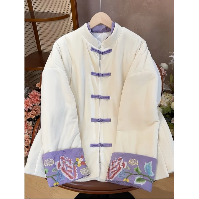 加厚棉衣冬装上衣外套中国风女装