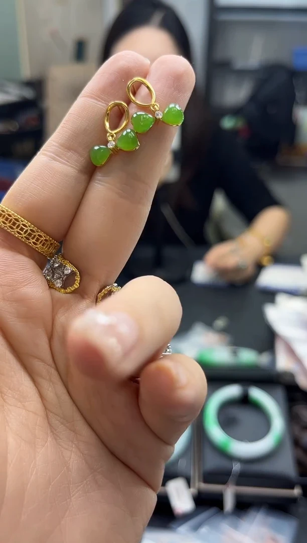 【闪购商品】和田玉发饰银S925镶嵌0582444955