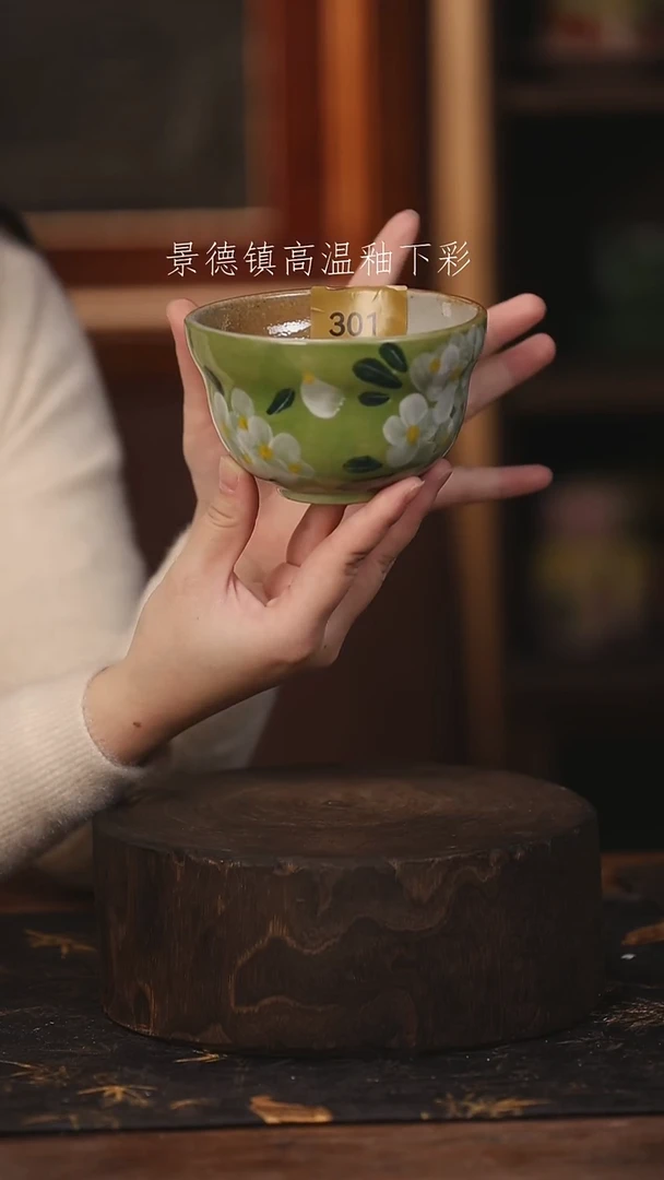 陶瓷景德镇高温釉下手绘陶瓷@L301@