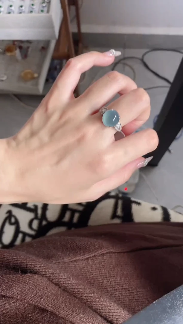 银S925镶嵌戒指翡翠51151