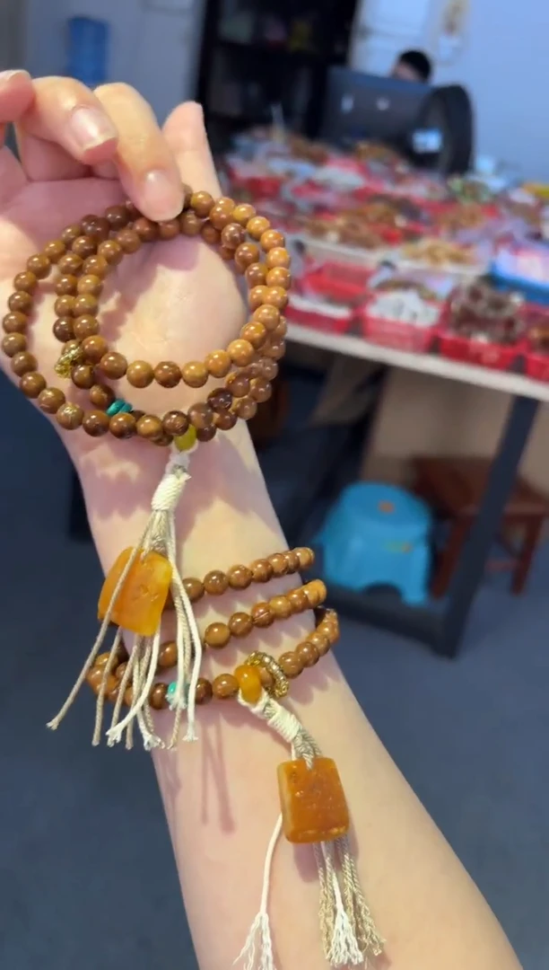 手链蜜蜡未镶嵌  7mm库克蜜蜡【平安无事】多圈