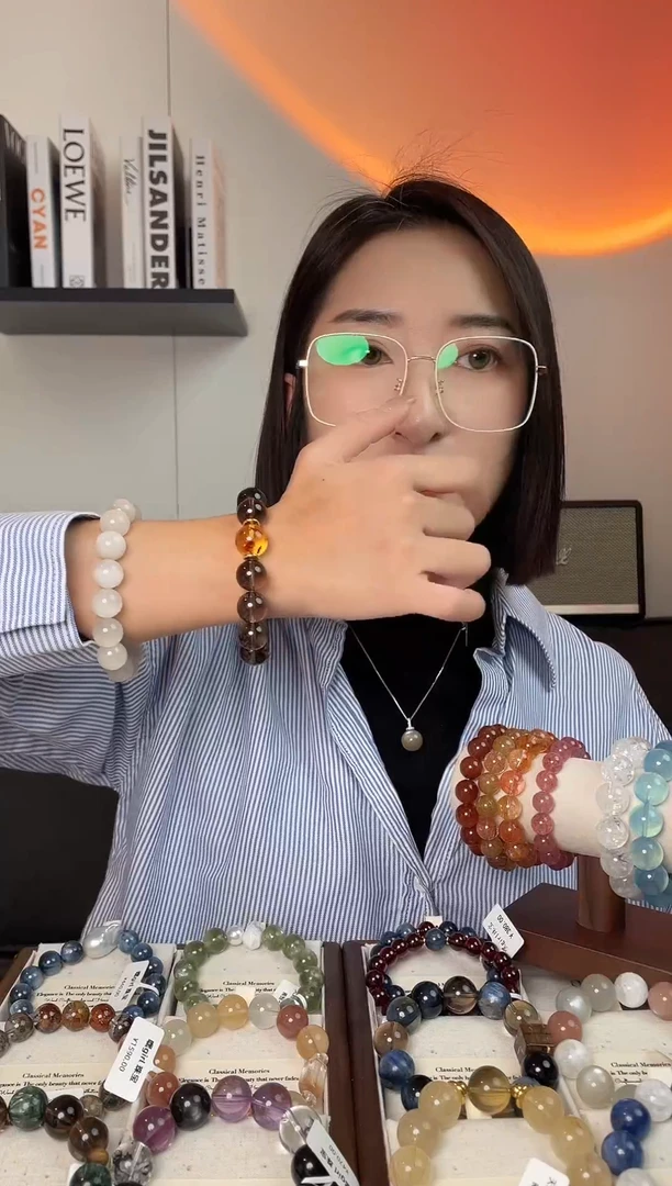 未镶嵌手链水晶茶晶DIY手串，拍10单发整串，拍错发单珠