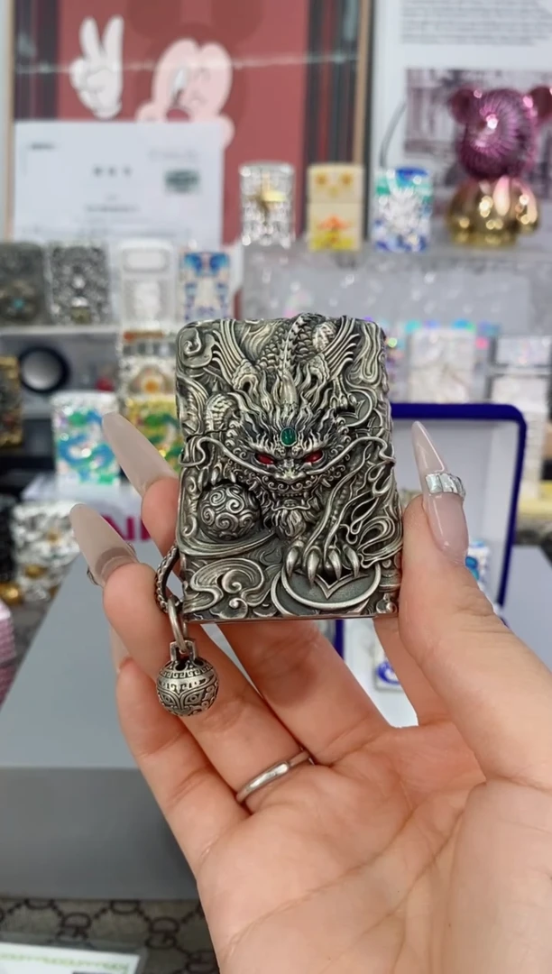 镜面ZIPPO【纯银灵动貔貅】