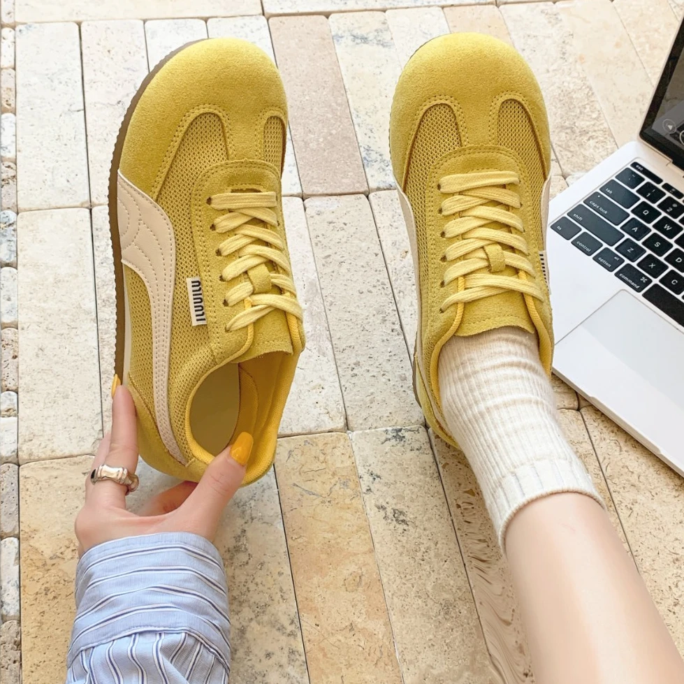 复古平底阿甘鞋2025新款时尚百搭美式德训鞋休闲运动鞋子